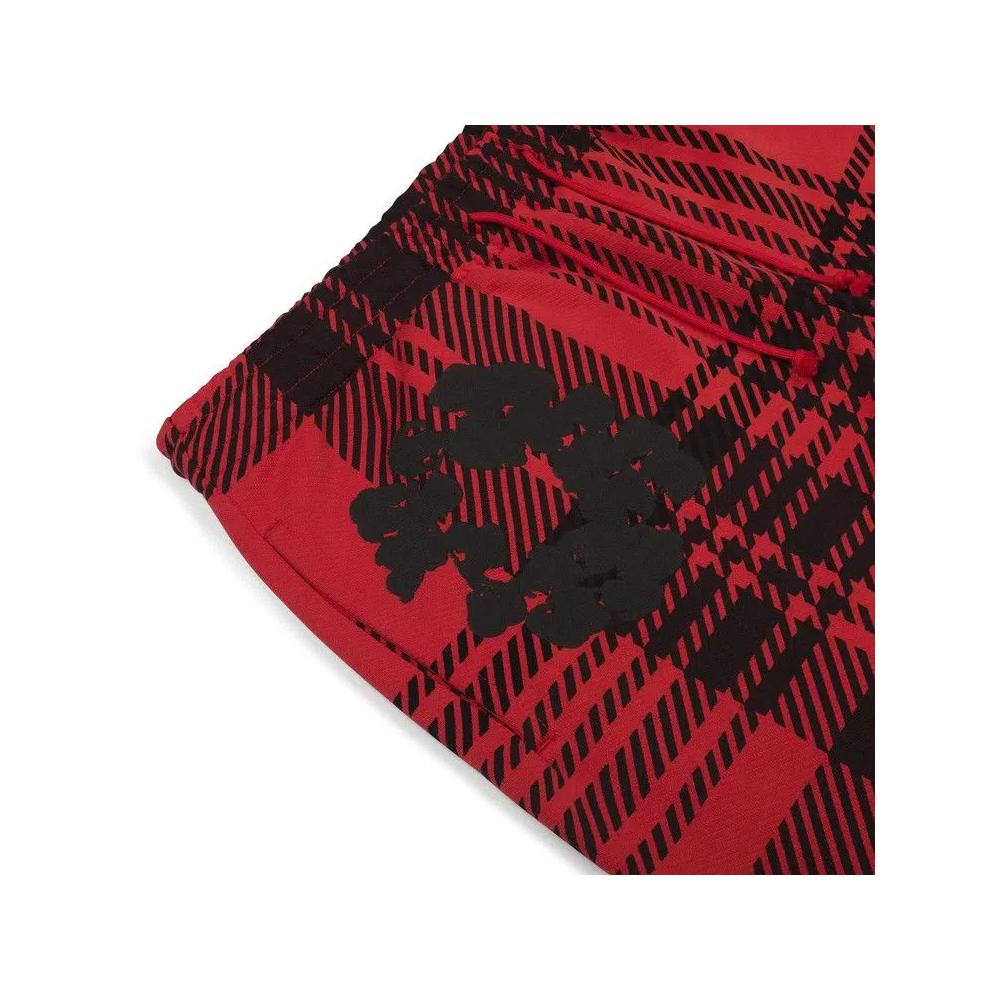 Штаны Denim Tears Plaid Cotton Wreath Sweatpants «Red» 3