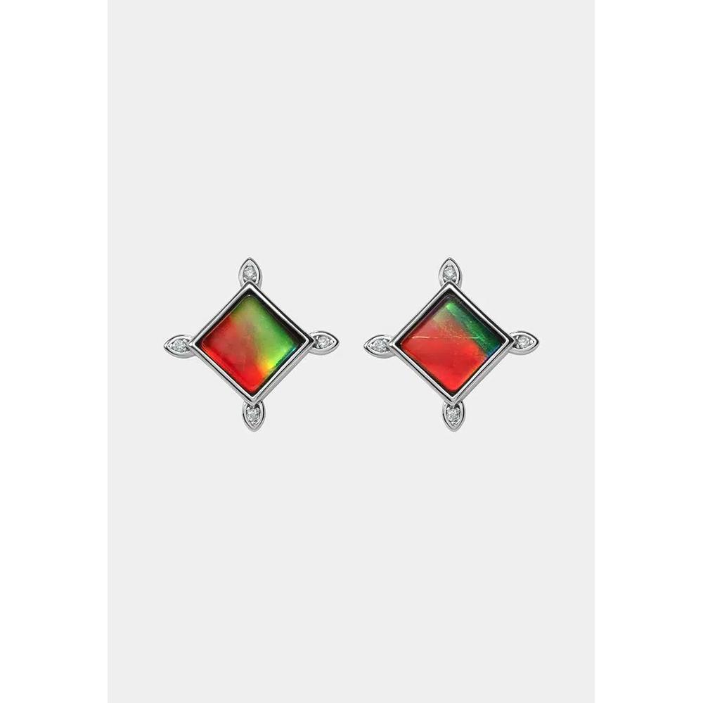Серьги-гвоздики KAIMIRRA AMOUR FLEUR AMMOLITE 055 1