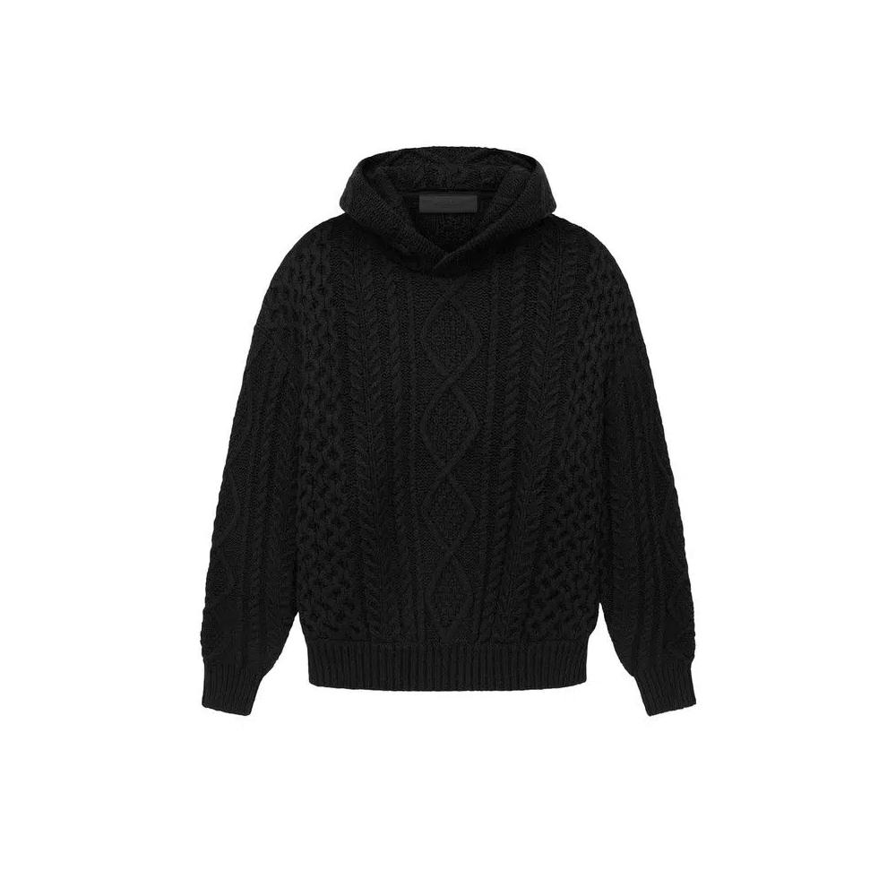 Худи Fear of God Essentials Cable Knit Hoodie 'Jet Black' 1