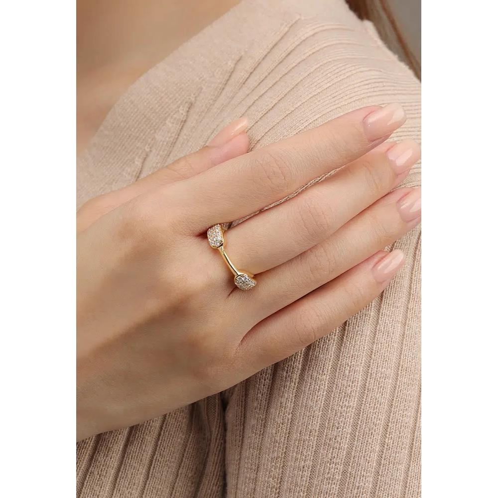 TOGGLE Кольцо-подушка с паве 2