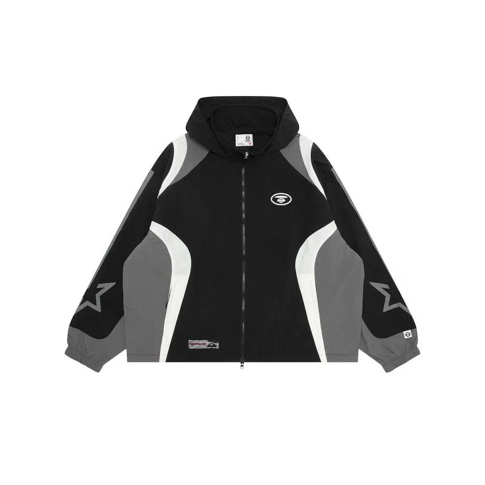 Куртки AAPE Moonface Hooded Zip-Up Jacket 'Black' 1