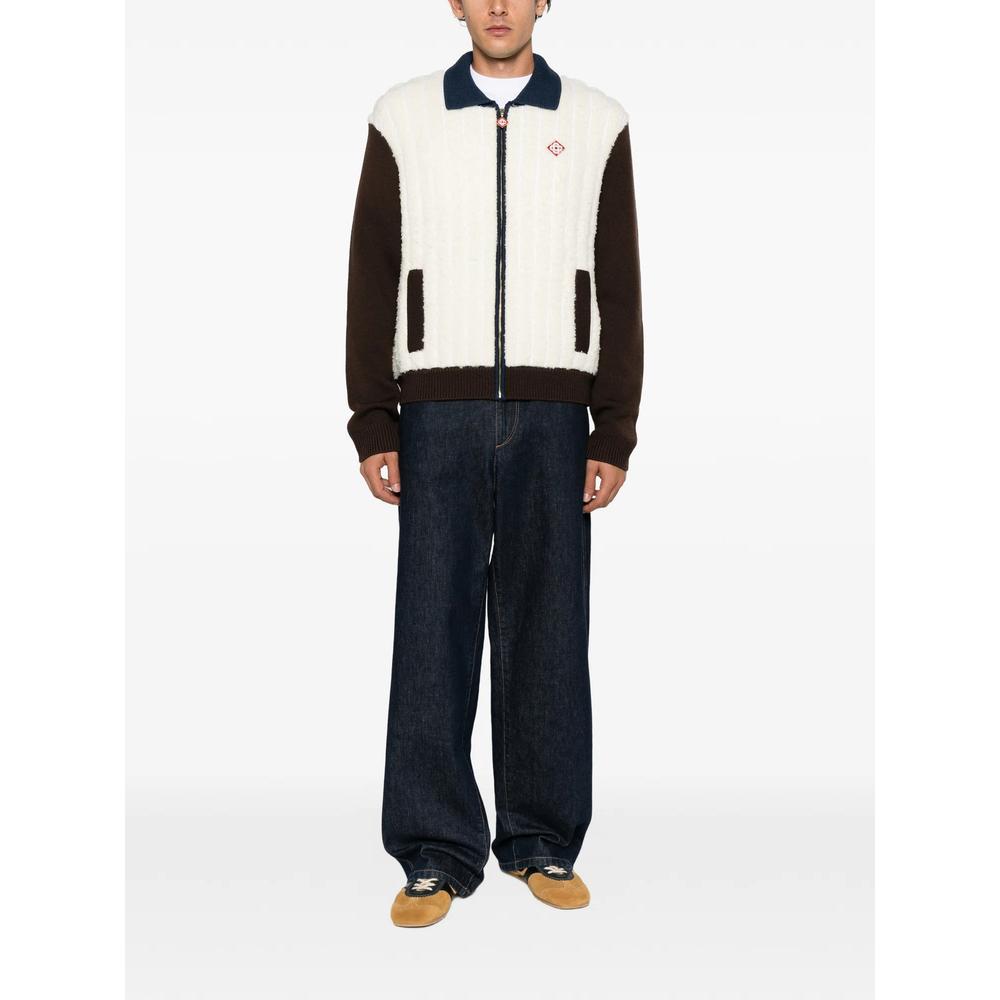 fleece-texture colour-block jacket 2