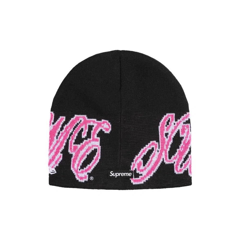 Бини Supreme New Era Cursive Beanie 'Black' 2
