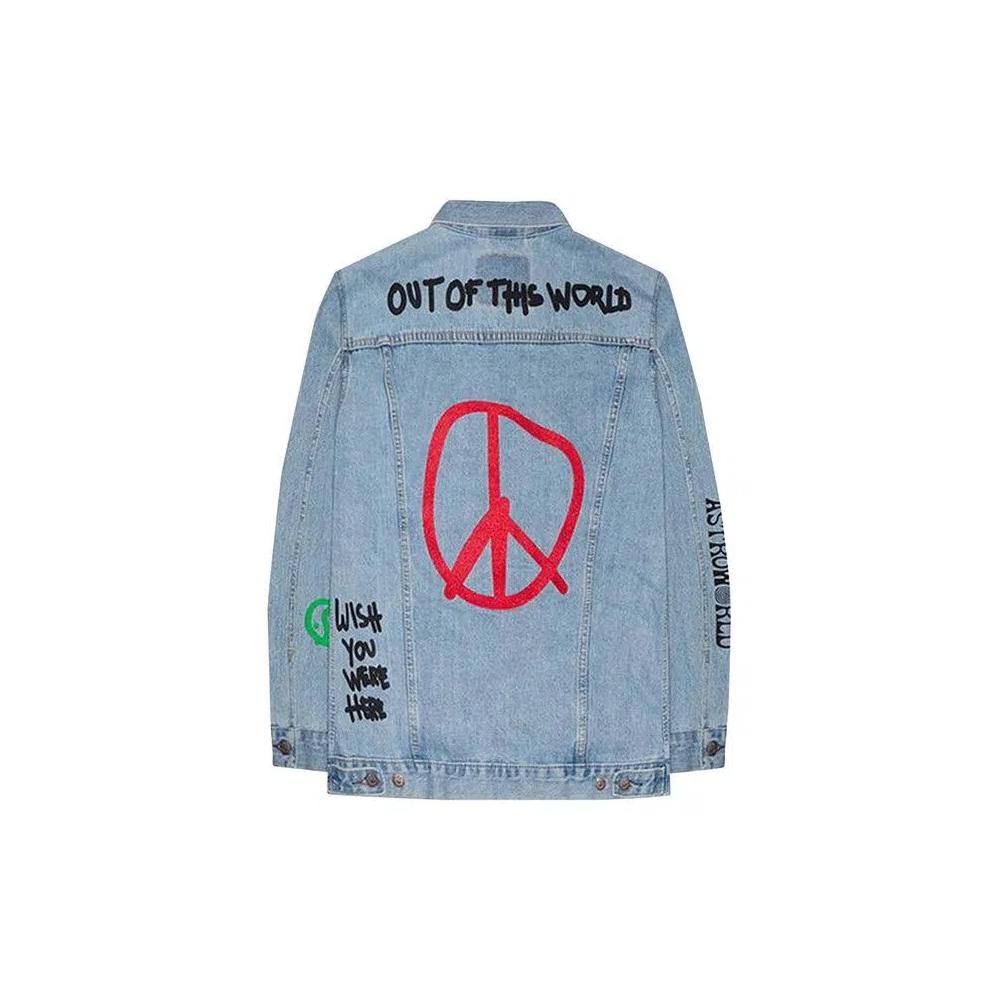 Джинсовые куртки Cactus Jack by Travis Scott Astroworld x Levi's Denim Jacket 'Blue' 2