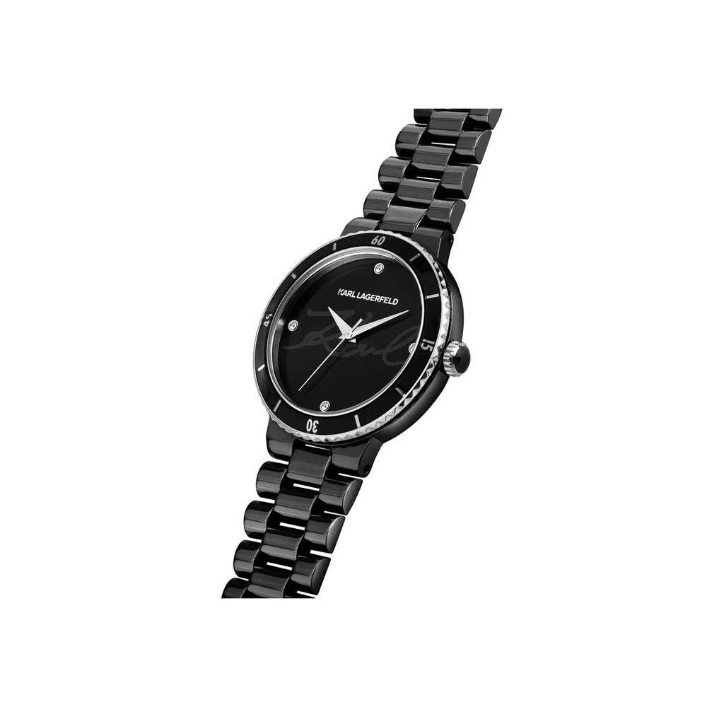 【2 года гарантии】KARL LAGERFELD Kaiser Collection 36mm женские черные кварцевые часы R0553104504 3