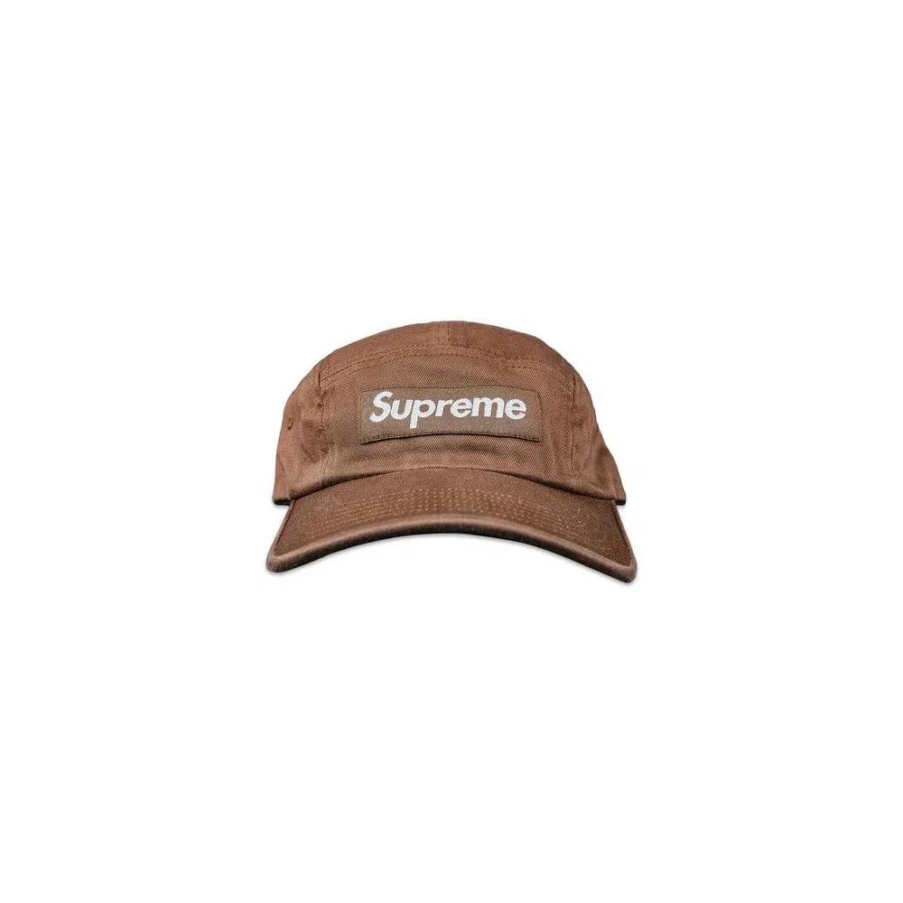 Кепки Supreme Washed Chino Twill Camp Cap 'Brown' 1