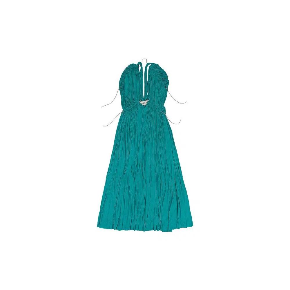 Платья Lanvin Long Pleated Dress 'Аквамарин' 1