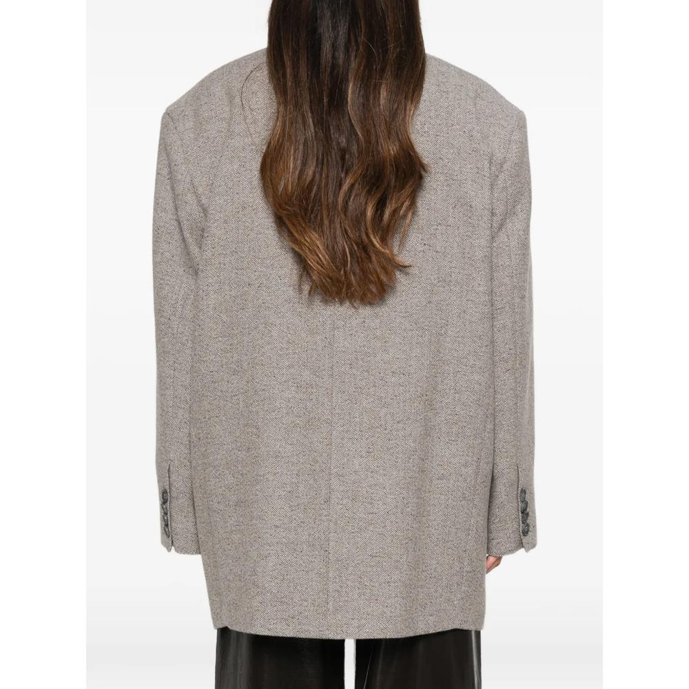 double-breasted herringbone-pattern coat 4