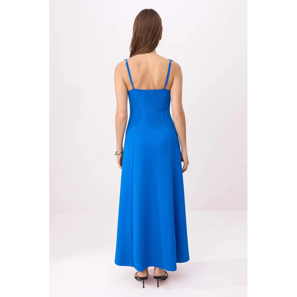 Макси-платье Saks A-Line/A Bell Form Sweetheart Neck Sleeveless Maxi Scuba Crepe Knitted Dress Twoss26El00262 4