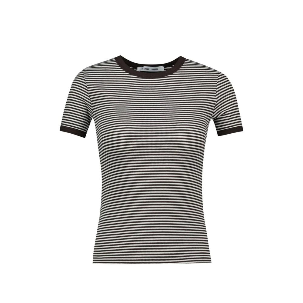 Salinas horizontal-stripe ribbed T-shirt 1
