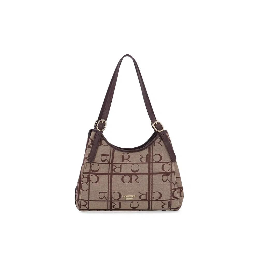 Тканевая сумка-тоут Carlo GEO Jacquard - Коричневый 1