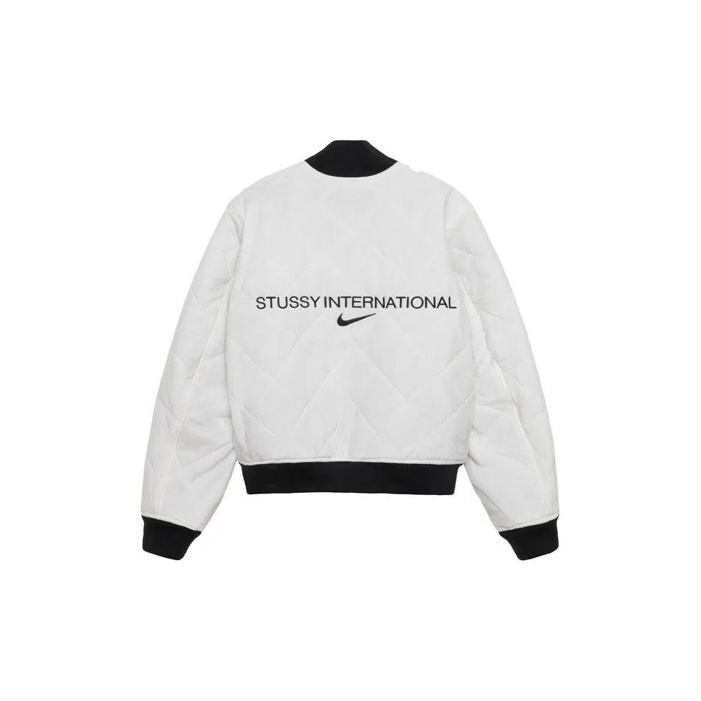Куртка-бомбер Stussy x Nike Reversible Varsity Jacket 'Black/Sail' 4