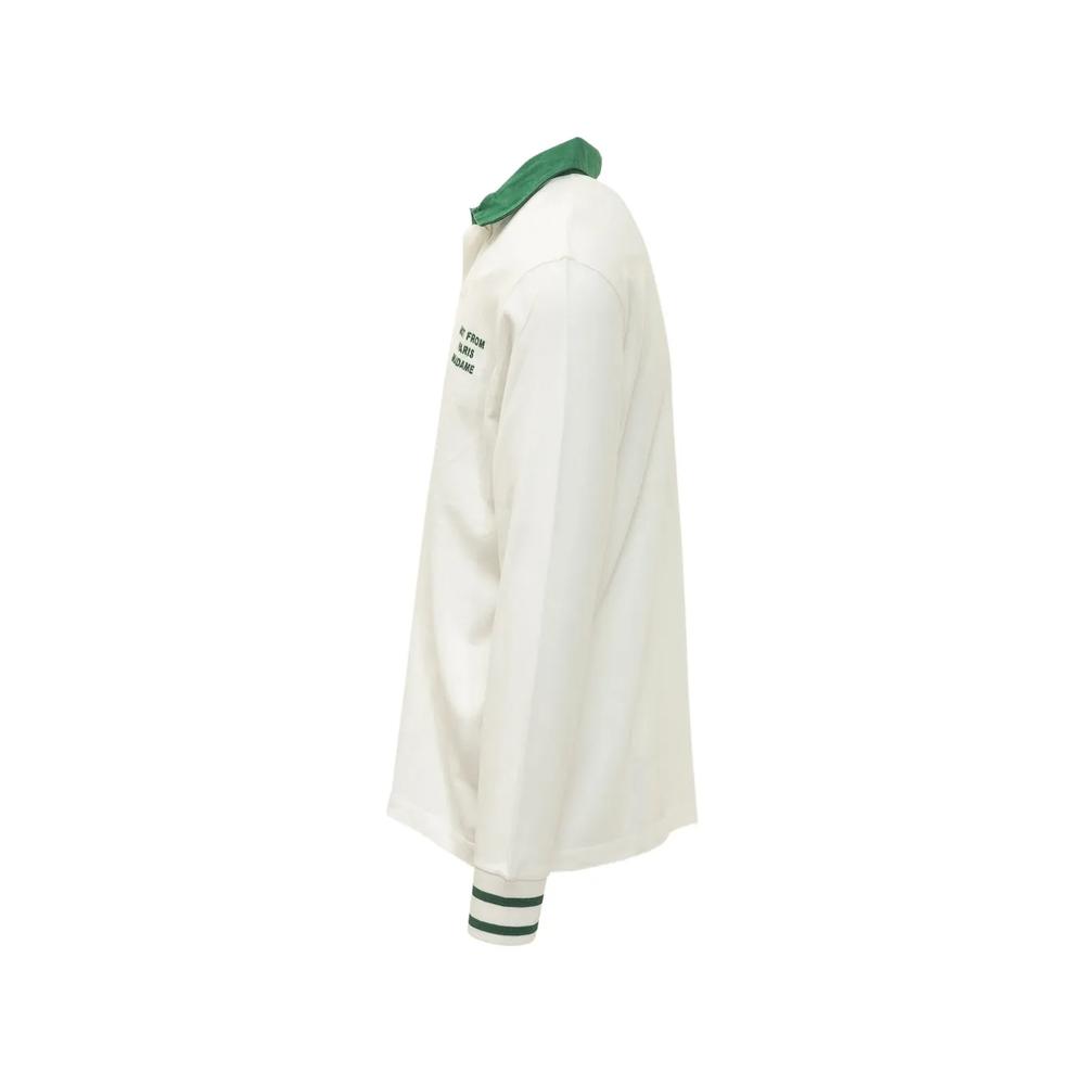 slogan-print long-sleeved polo shirt 3