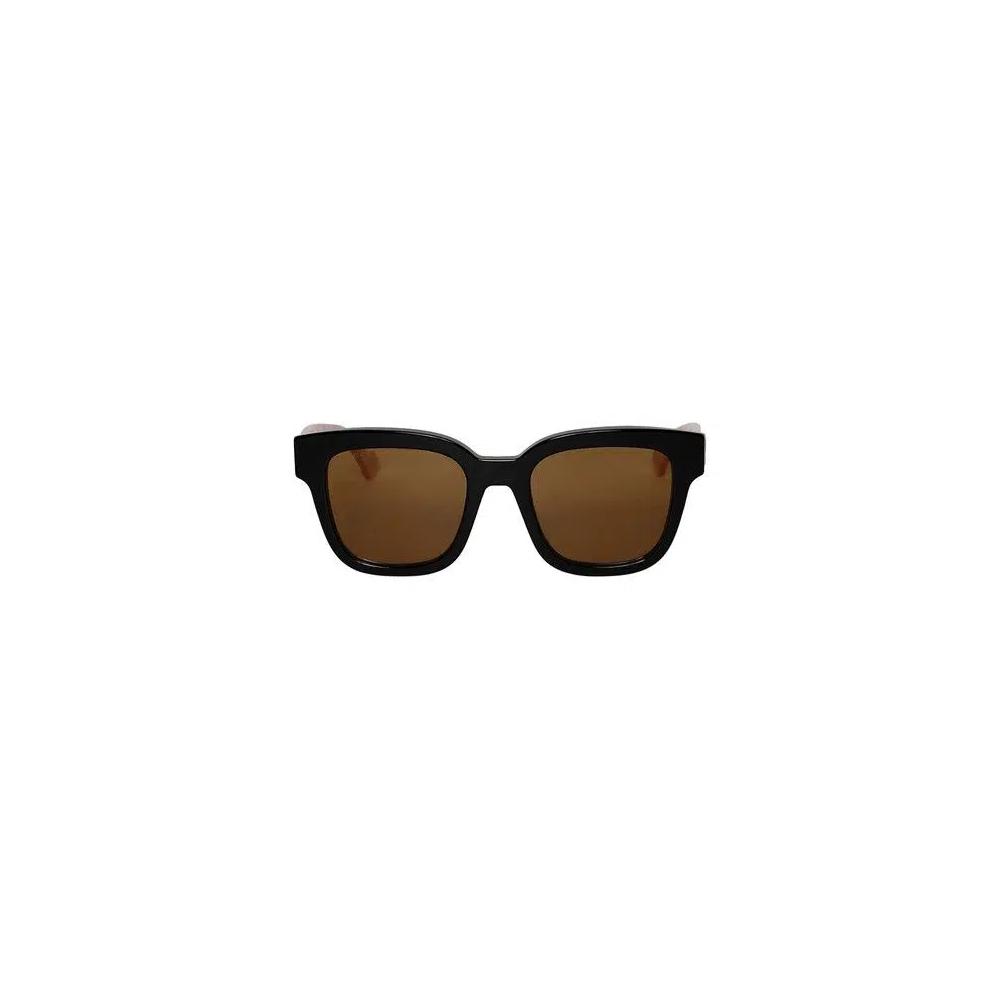 Глянцевые квадратные солнцезащитные очки Gucci «Black» 1