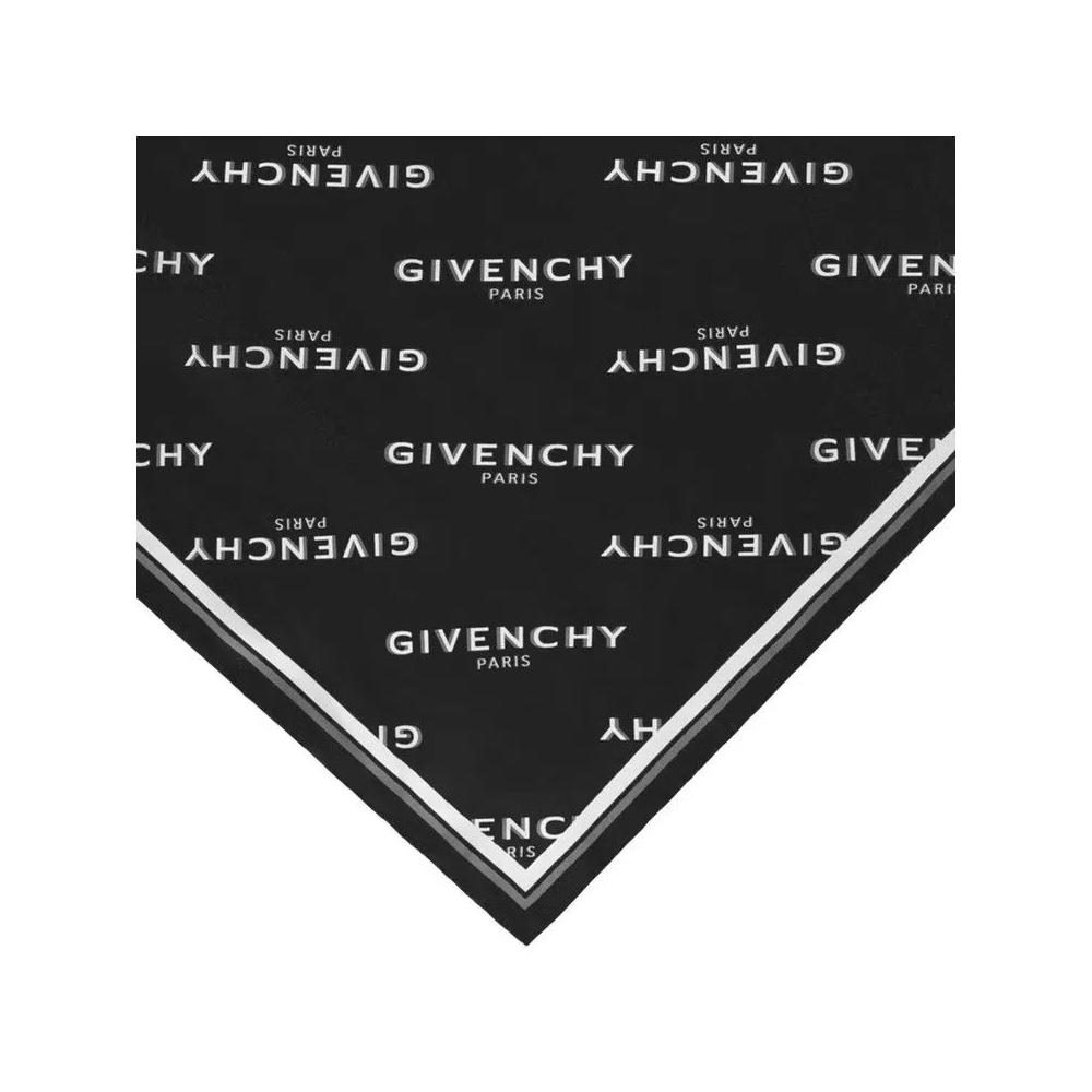 Шарфы Givenchy Shadow Square Scarf In Silk 'Black' 3