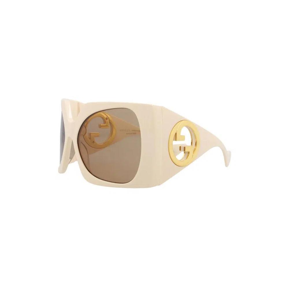 Солнцезащитные очки Gucci Shield 'Ivory White/Brown' 3