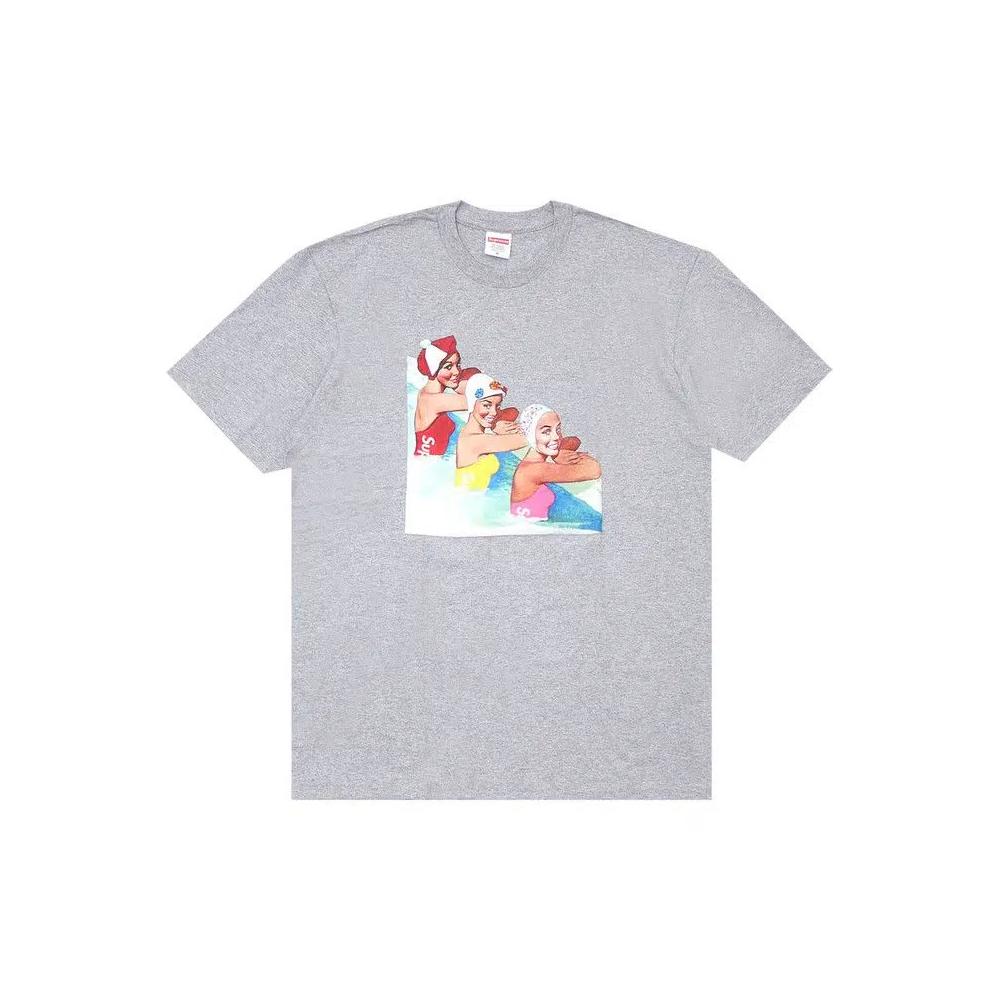 Футболка Supreme Swimmers Tee 'Heather Grey' 1