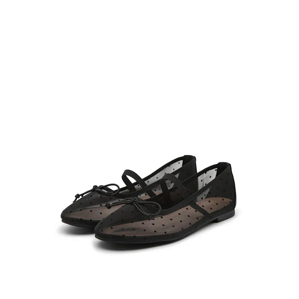 Chloe Mesh Maryjane Flats (1cm) - Черный 4