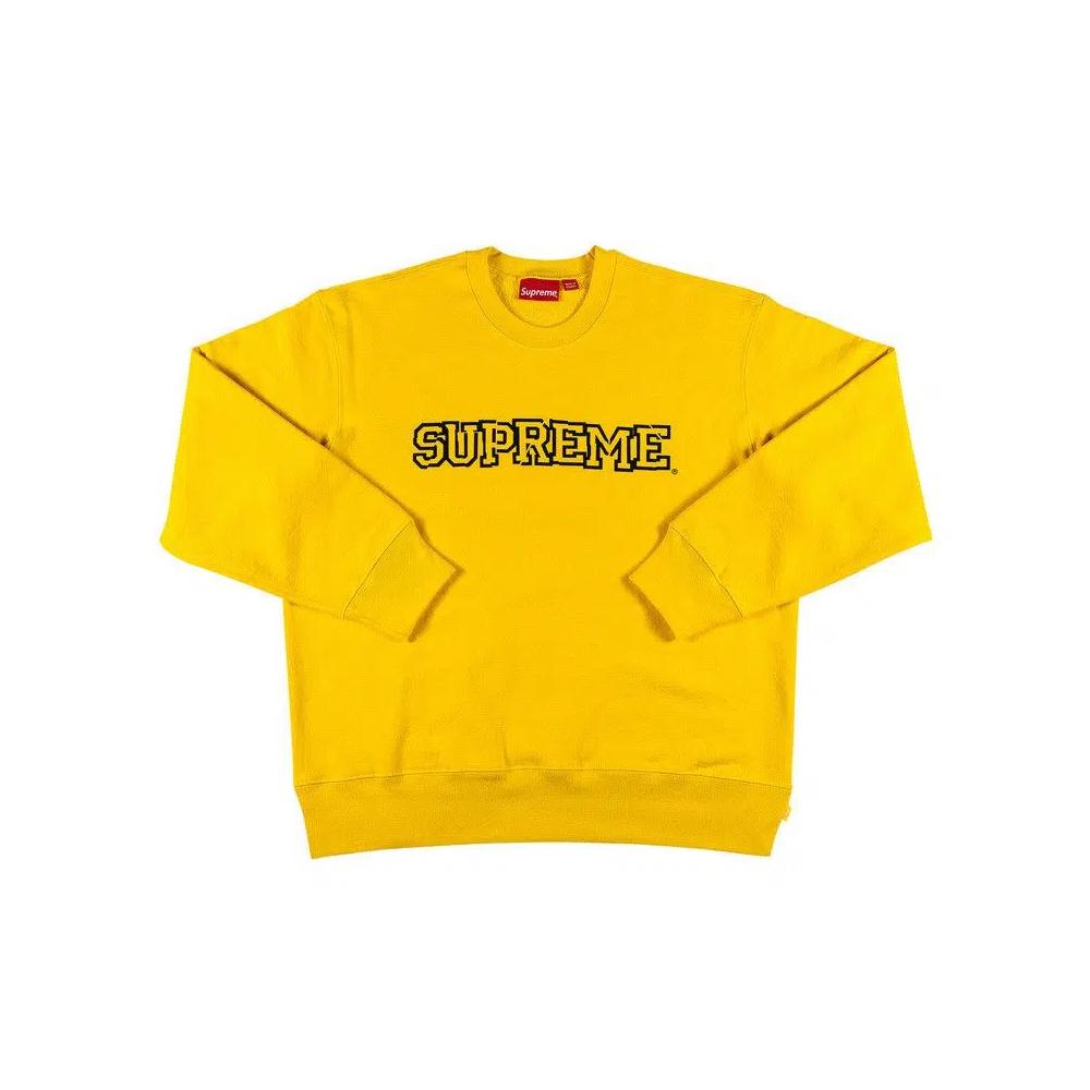 Свитеры Supreme Shattered Logo Crewneck 'Yellow' 1