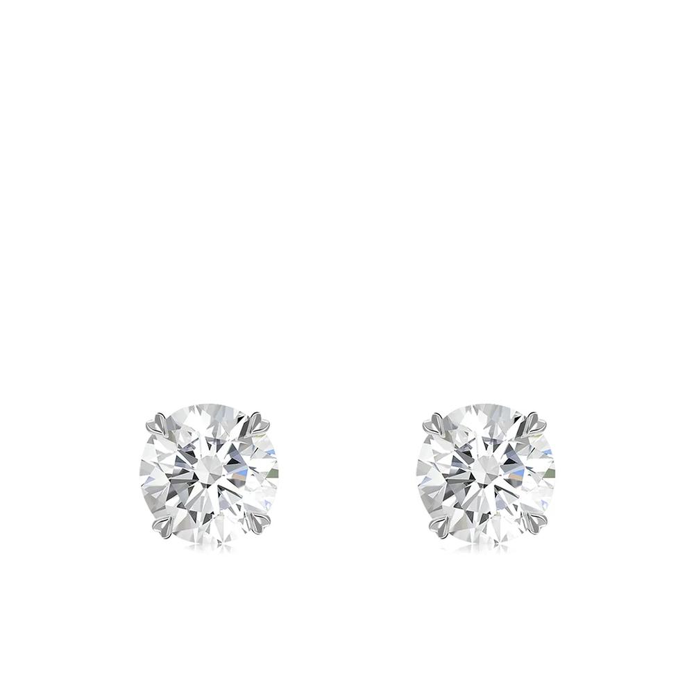 Серьги-гвоздики Windsor из белого золота с бриллиантами 1