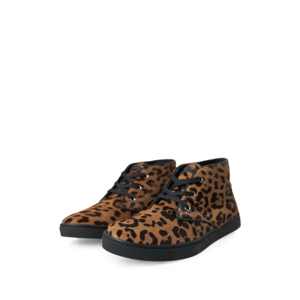 Фактурные кроссовки с леопардовым принтом 2