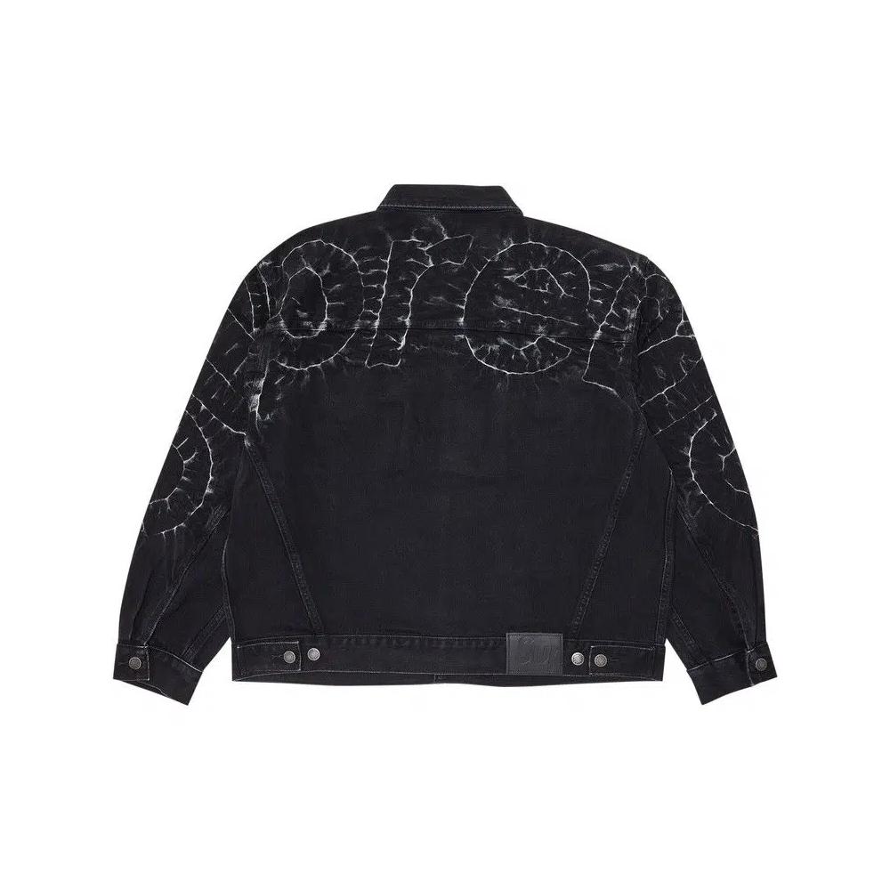 Джинсовые куртки Supreme Shibori Denim Trucker Jacket «Чёрный» 2