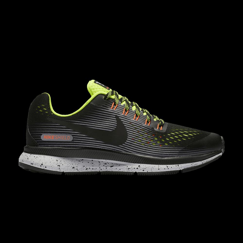 Кроссовки Nike Zoom Pegasus 34 Shield GS 'Black Grey Volt' 1
