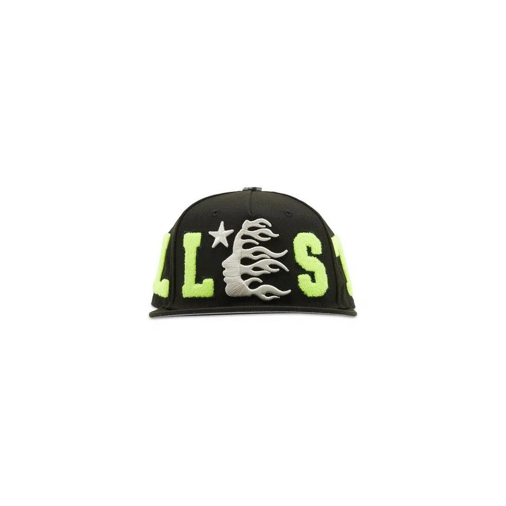 Кепки Hellstar OG Patch Fitted Hat 'Black/Neon Green' 1
