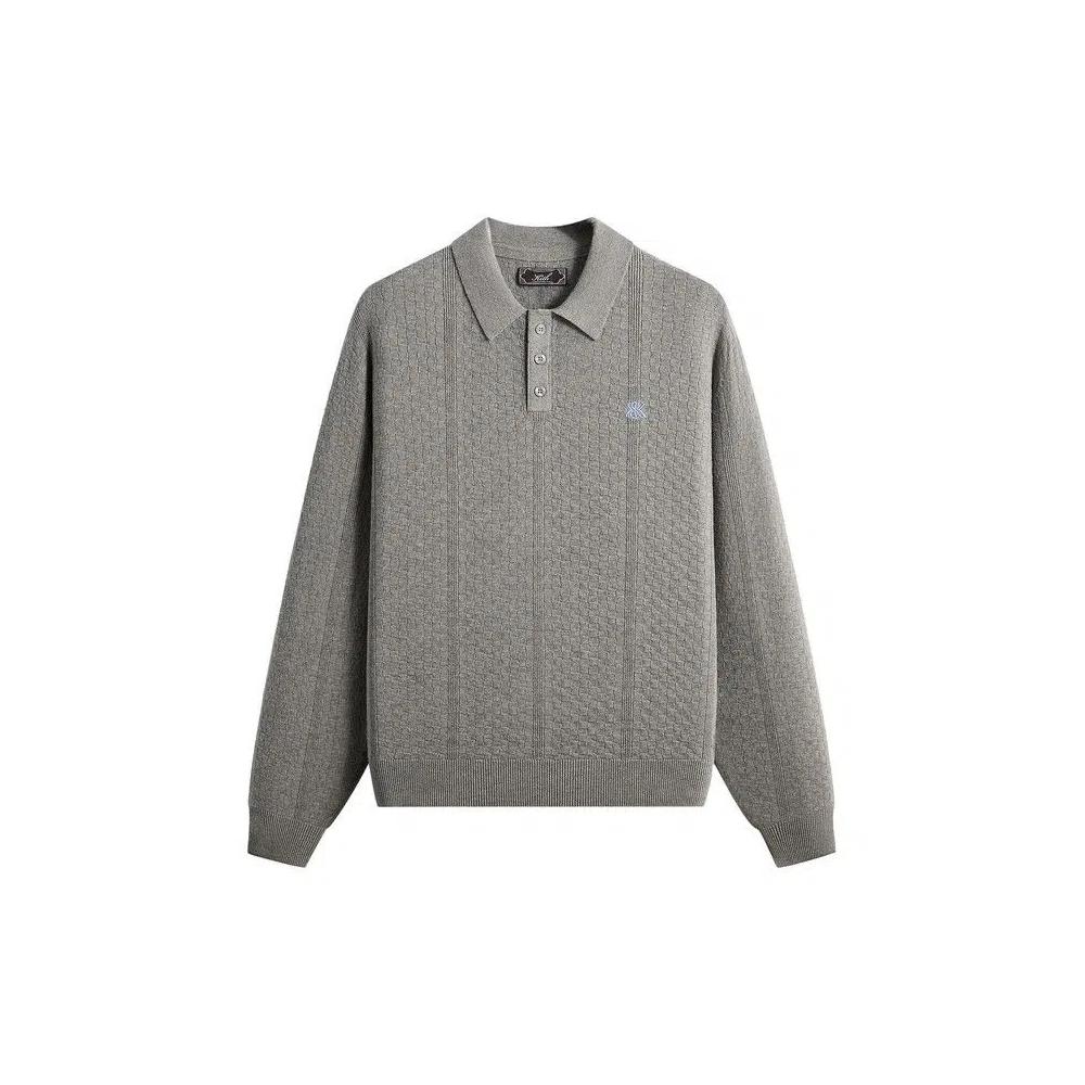 Свитшоты Kith Long Sleeve Tilden Pullover 'Medium Heather Grey' 1