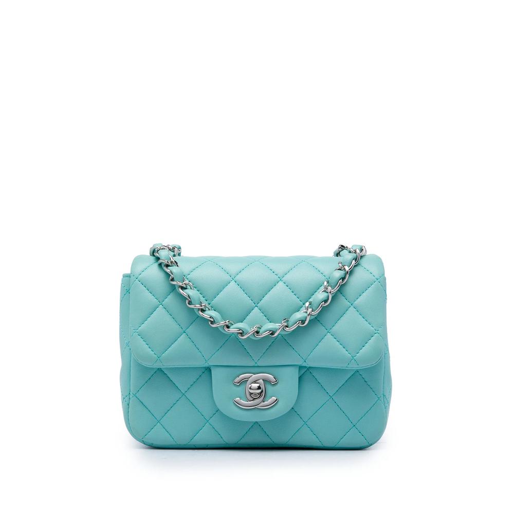 2018-2019 Mini Square Classic Lambskin Single Flap crossbody bag 1