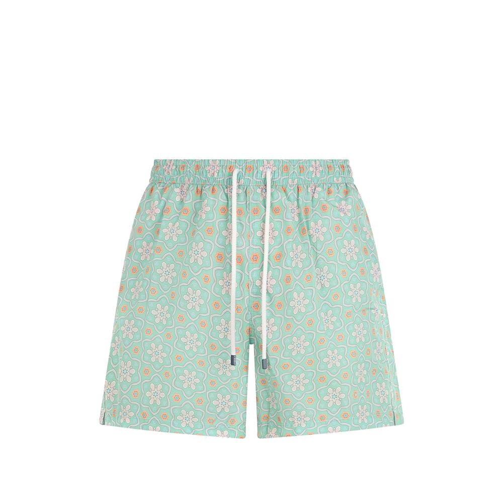 floral-print drawstring swim shorts 1