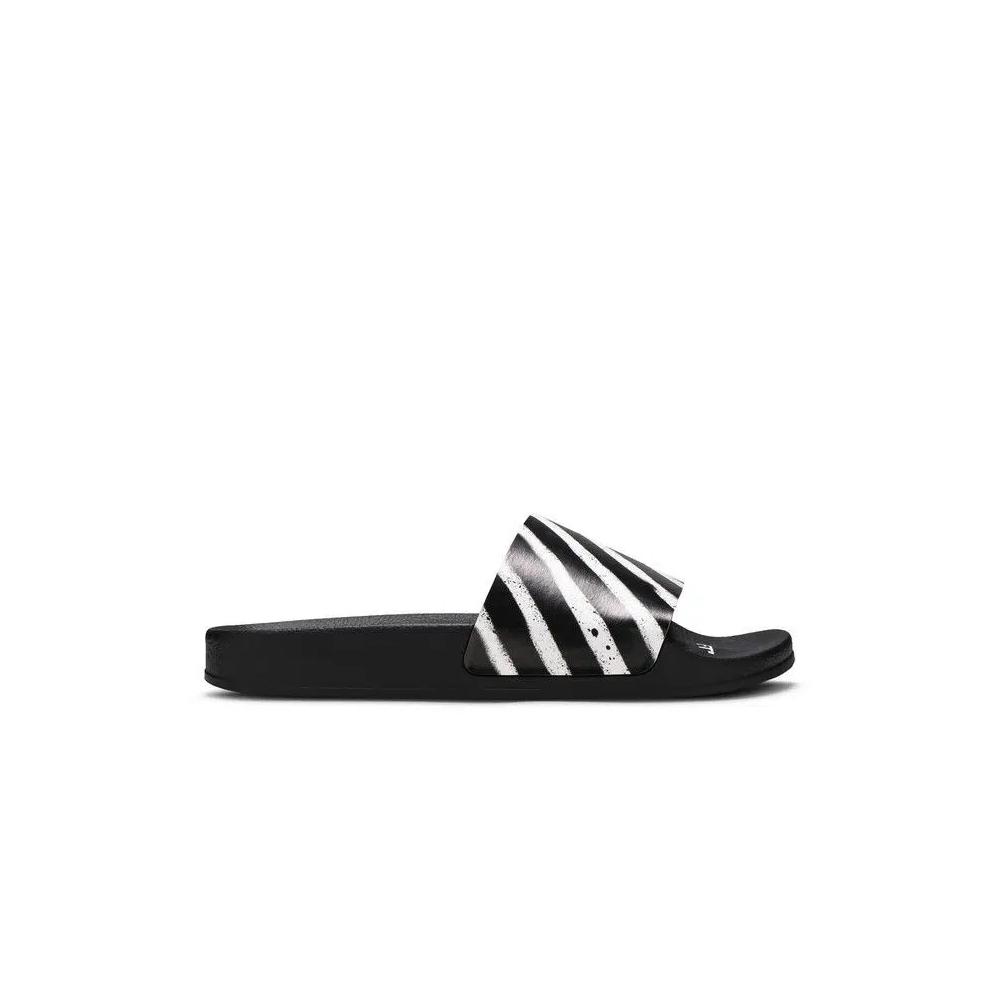 Слайды Off-White Industrial Sliders 'Diagonal Stripe - Black White' 1