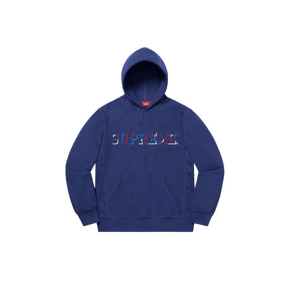 Худи Supreme Drop Shadow Hooded Sweatshirt 'Washed Navy' 1