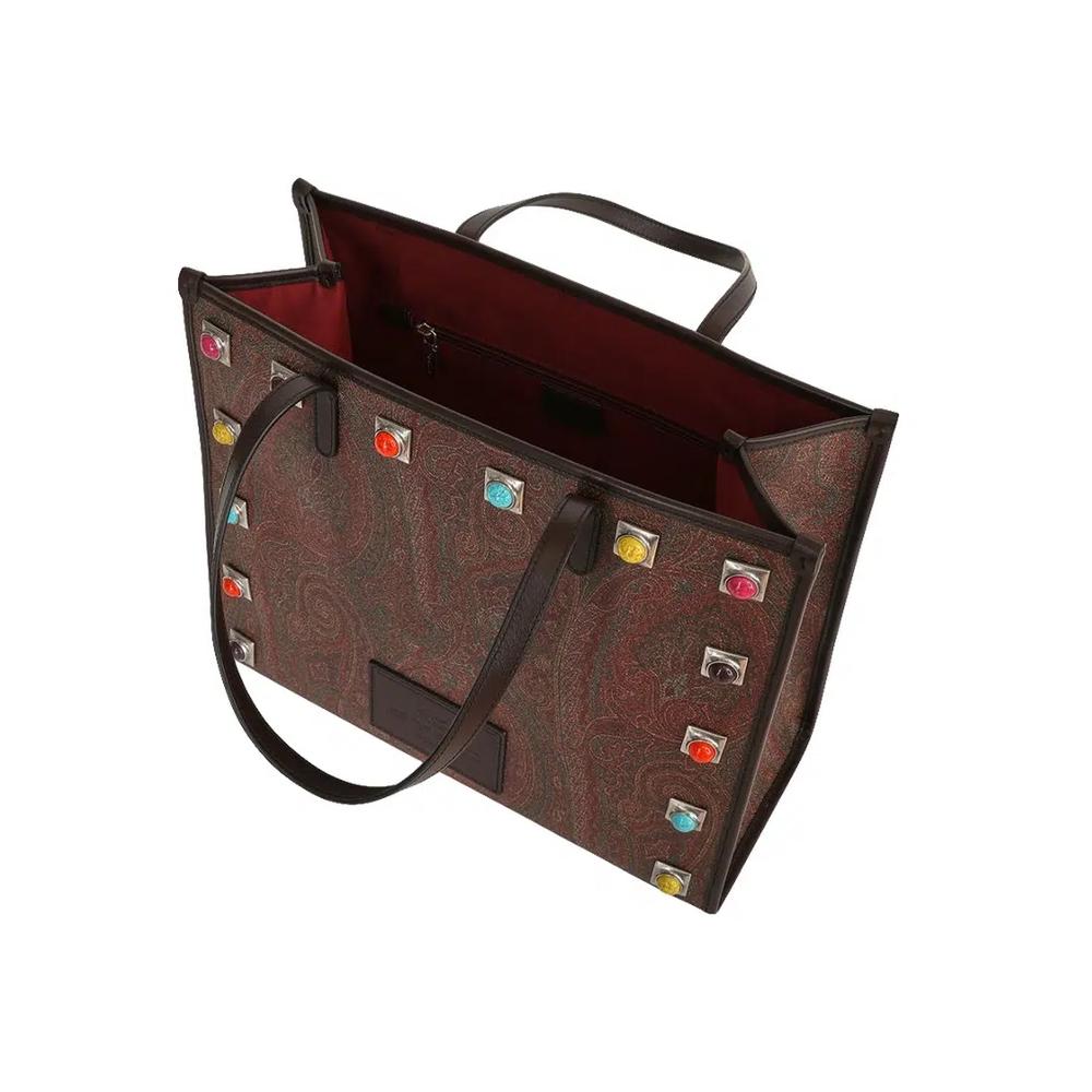 EtMEDIUM CROWN ME PAISLEY Сумка-тоут в красном цвете 4