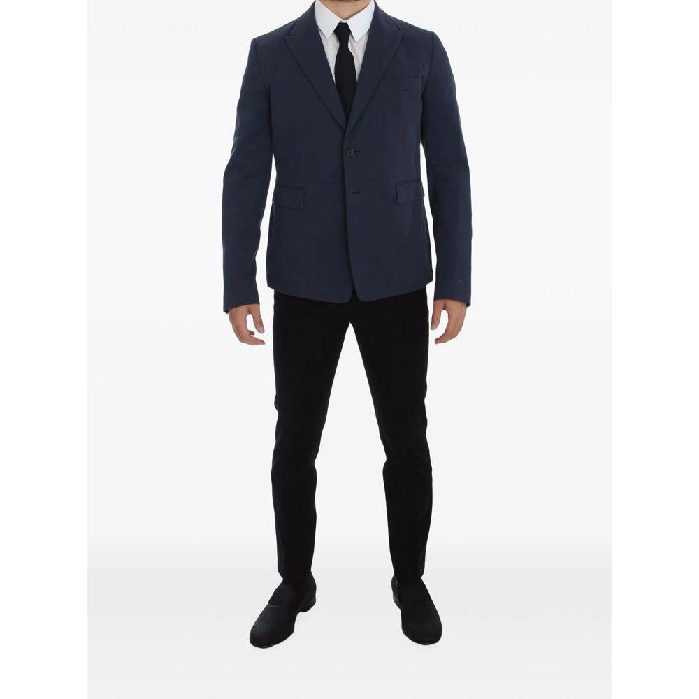 single-breasted cotton blazer 2