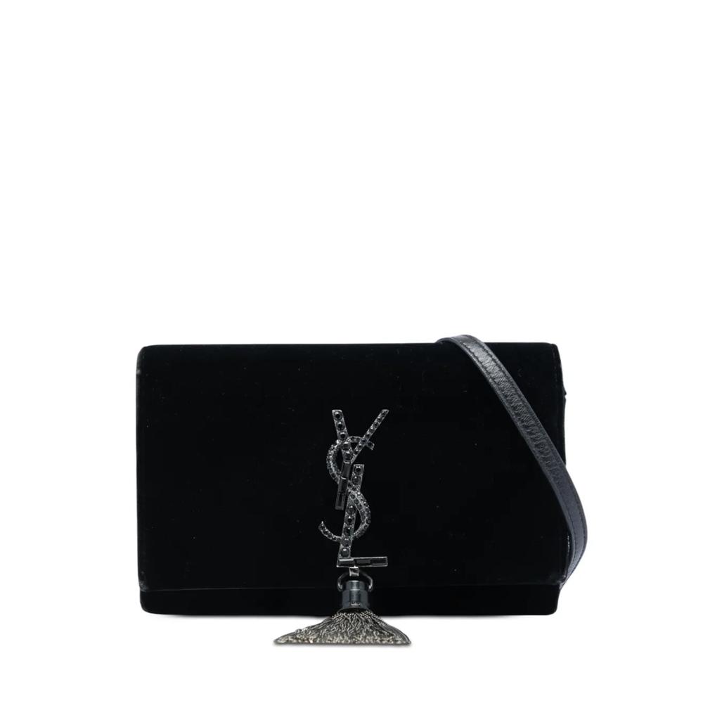 Сумка через плечо Velvet Crystal Monogram Kate Tassel Wallet on Chain (2018 год) 1