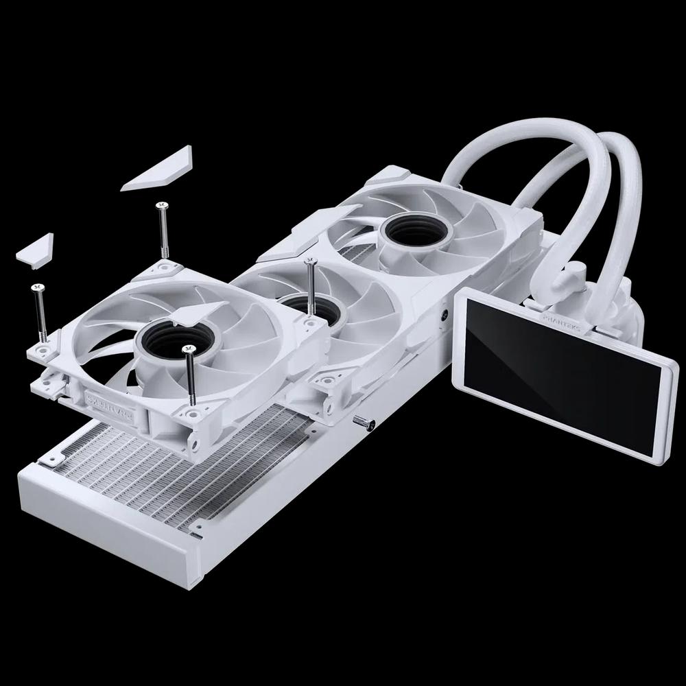 Phanteks GLACIER ONE 360M25 LCD D-RGB 360mm жидкостное охлаждение - Белый 4