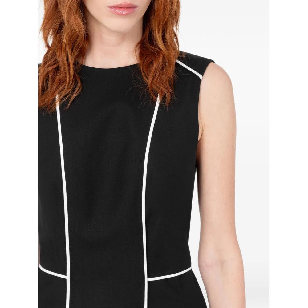 piping-detail sleeveless midi dress 4