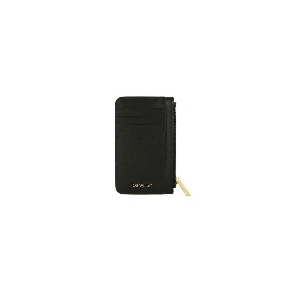 Кошельки Off-White Jitney Arrows Plaque Leather Wallet 'Black' 2