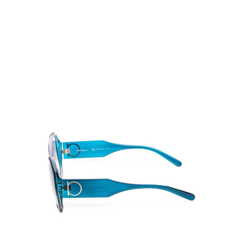 Gancini-detail geometric-frame sunglasses 2