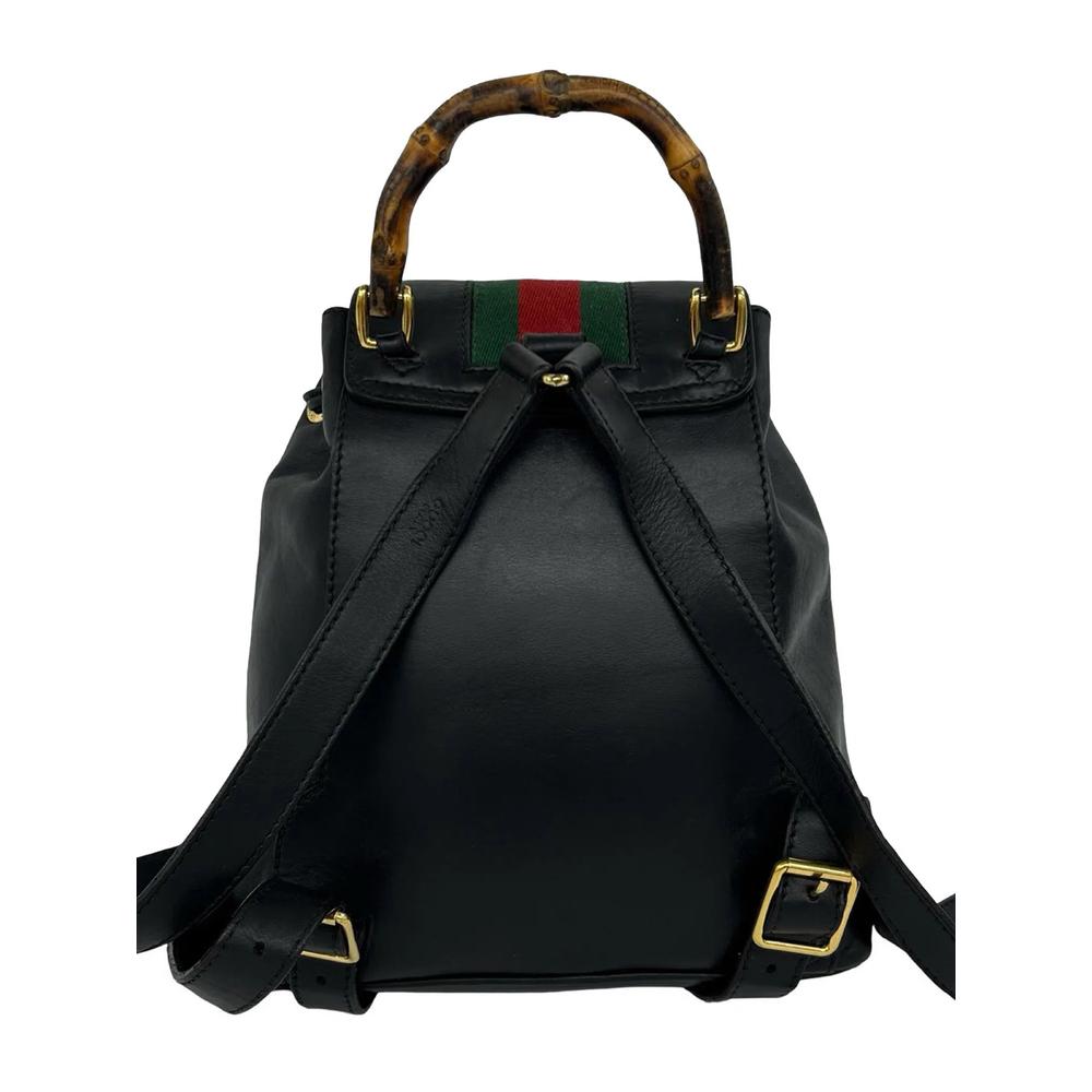 20th Century Calfskin Bamboo Web Drawstring backpack 3