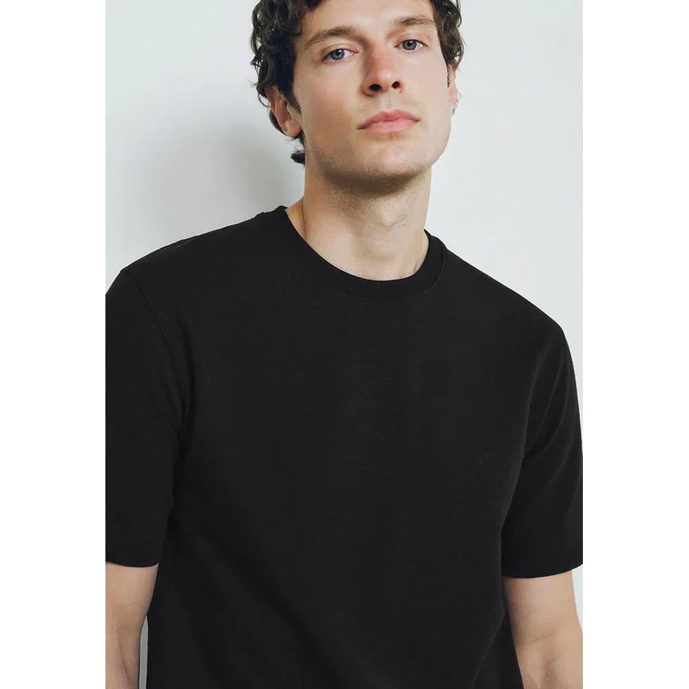 Текстурированная трикотажная футболка обычной посадки 4