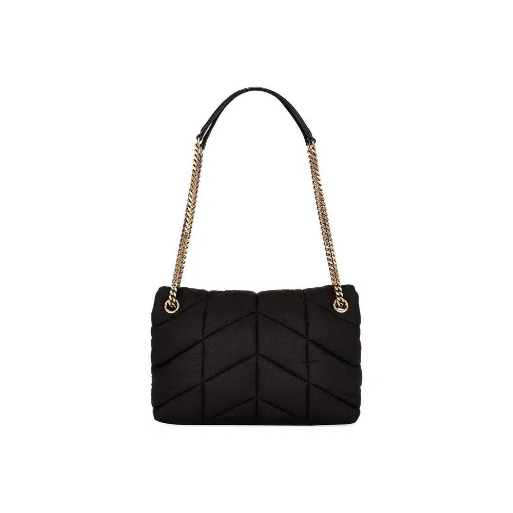 Сумки через плечо Saint Laurent Small Puffer Nylon Chain Bag 'Black' 2