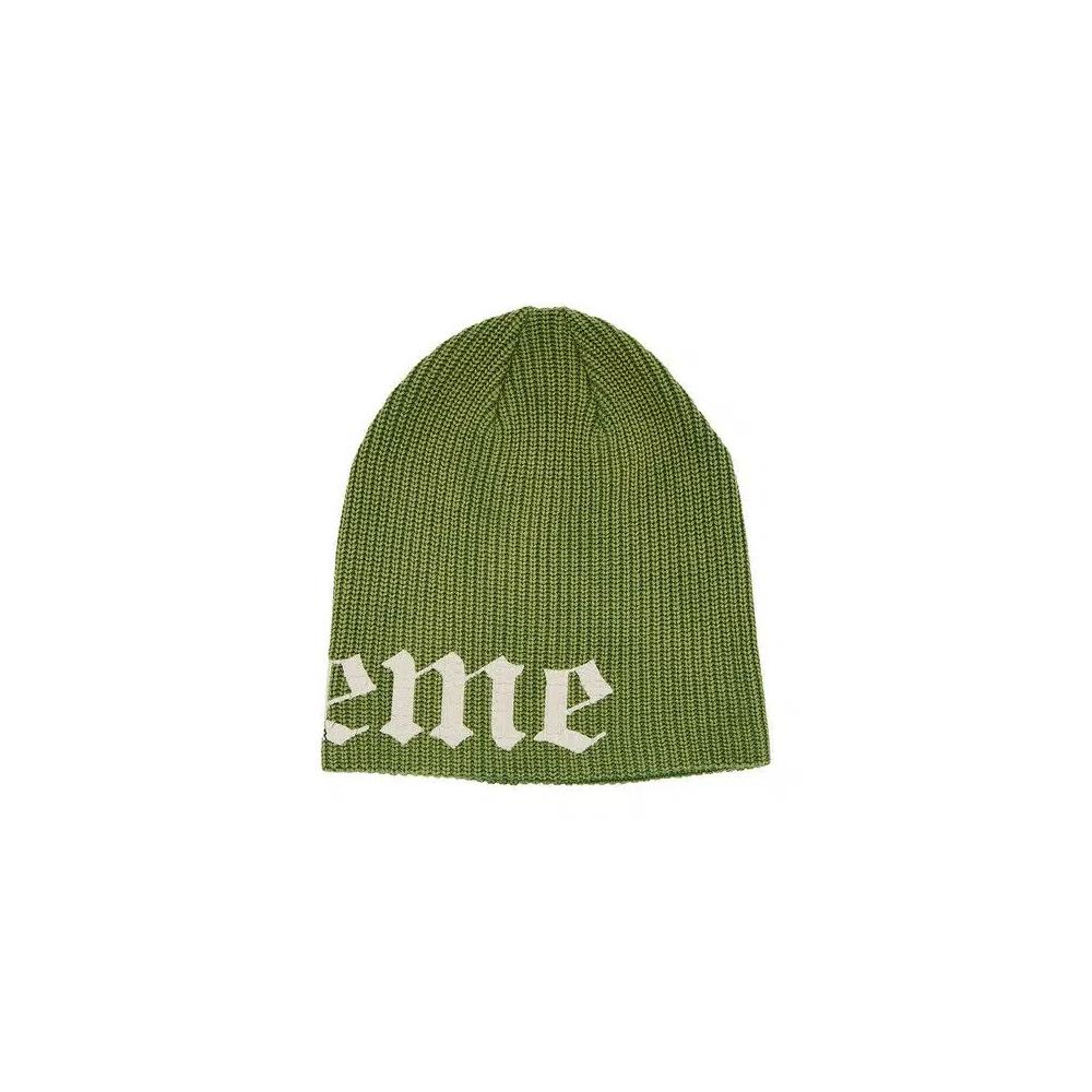 Бини Supreme Old English Printed Beanie 'Green' 2