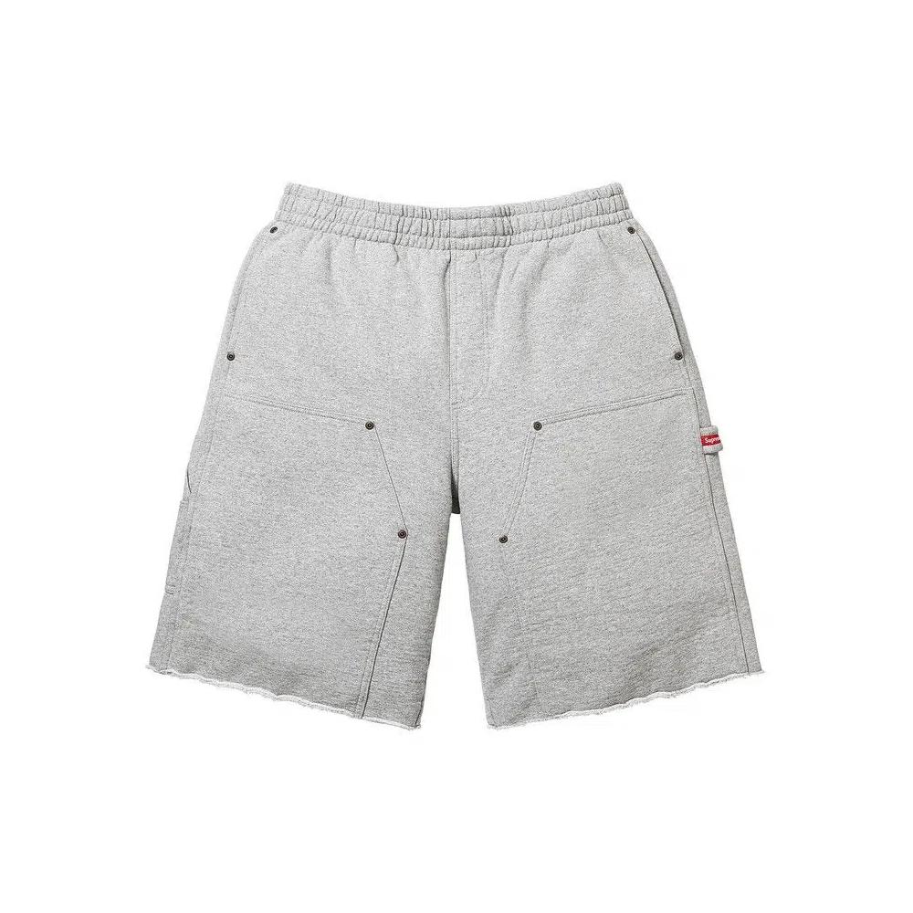 Шорты Supreme Double Knee Painter Sweatshort 'Heather Grey' 1