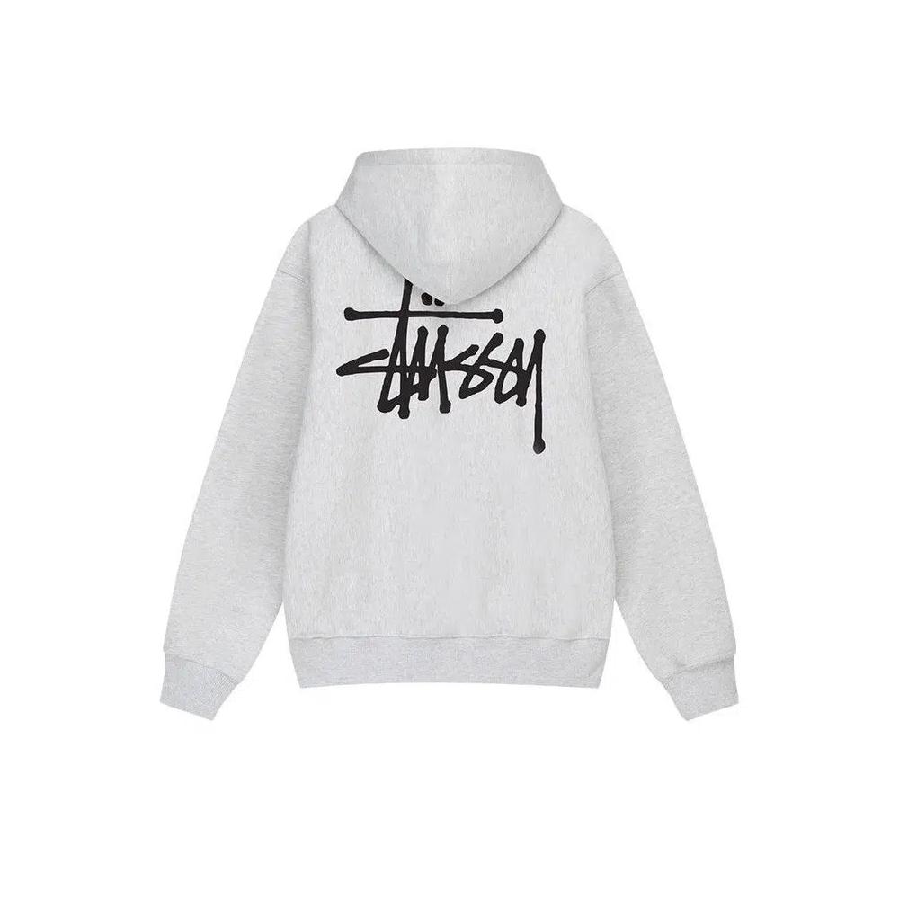 Худи Stussy Basic Hoodie 'Пепельный хизер' 2