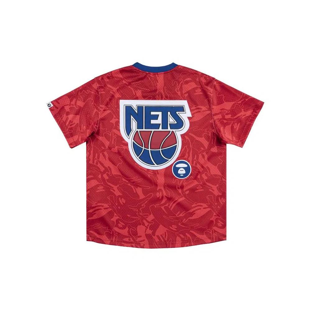 Джерси BAPE x Mitchell & Ness New Jersey Nets BP Jersey «Red» 2
