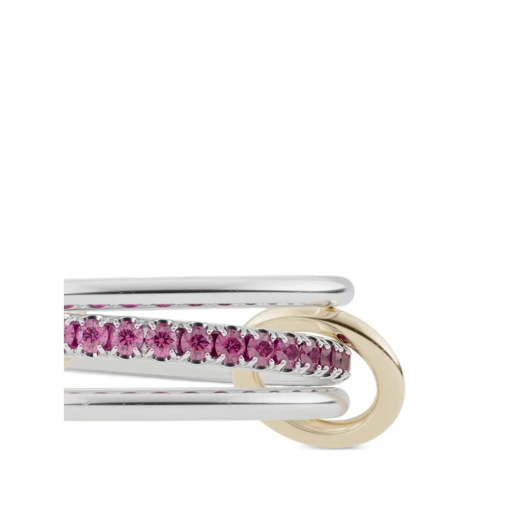 Кольцо Pink Sapphire Interlocking из желтого золота 2