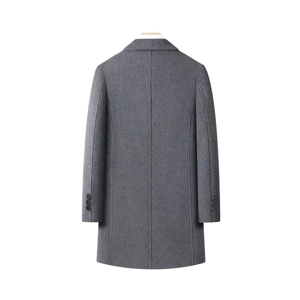 Однобортное двустороннее шерстяное пальто LB6305 2