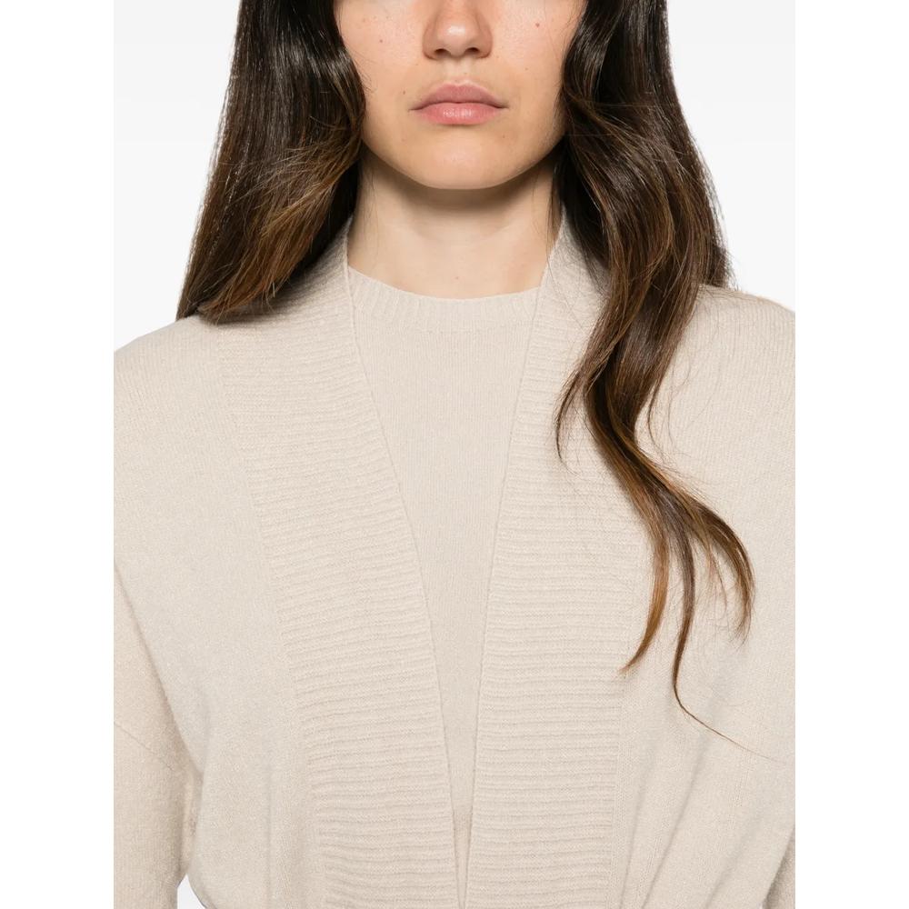 ribbed-trim open-front cardigan 5